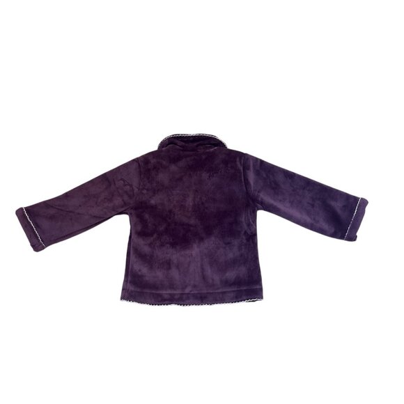Nicole Miller New York Baby Girls Purple Velvet Jacket W/ Embroidery & Button Cl - Picture 2 of 4
